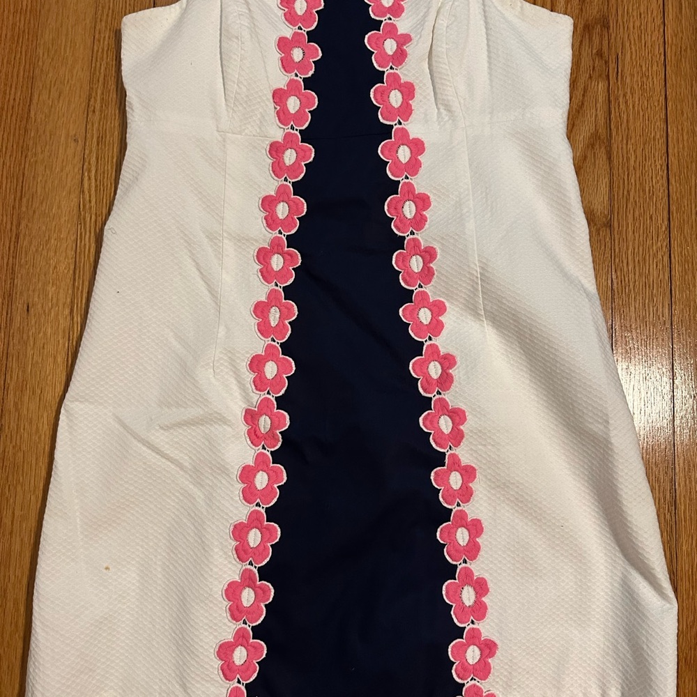 Charming White and Pink Floral Lilly Dress